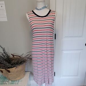 Time and Tru Striped Sleeveless Midi Dress
